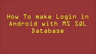 Connect Android App With SQL Server Login with Spinner