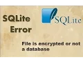 SQLite Error - File is encrypted espanol