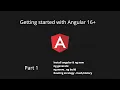 Getting started with Angular 16 - Part1