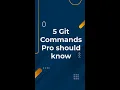 5 Git Commands pro should know