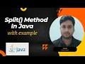 String split method use with example