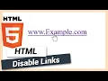 How to Disable Links HTML and CSS Tutorial