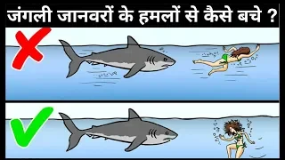 how to survive from wild animal attacks in hindi