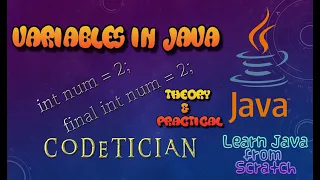 Tutorial 6 - Variables in Java How to name Variables in Java Constants