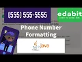 Edabit Java Phone Number Formatting Easy Difficulty