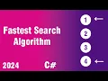 Fastest Search Algorithm in C - Binary Search