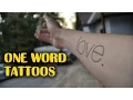 Charming One Word Tattoo Examples