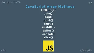 JavaScript Array Methods Vanilla JavaScript Learn JavaScript JavaScript Tutorial for Beginners