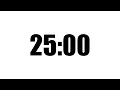 25 Minute Timer - Minimal No Sound White Background
