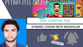 Learn Python Create a Live Joke Generator in Streamlit Coding with MajidIslam