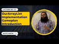 ArrayList Implementation Game Plan Intro - 1 Coding Interview Preparation