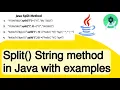 Split String method in Java with examples Android Studio