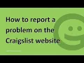 How to report a problem on Craigslist s website