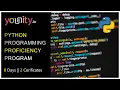 Python Programming Proficiency Program 8 Days Course 2 Certificates