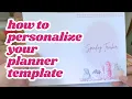 How to personalize your planner template How to edit a PDF file on Canva CANVA TUTORIAL