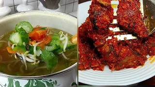 masak hari ini enak banget : tongkol balado, sayur bening