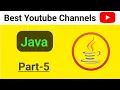 Best youtube channels for Java Programming Best channel for Btech 1st year student Java language