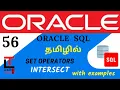 INTERSECT - SET OPERATOR with example Oracle SQL tutorial in TAMIL learncodetodaytamil