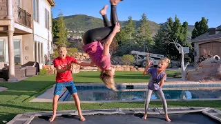 Download Teaching our mom to do a Back Flip! She Can’t say NO! MP3