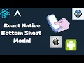 Implement Bottom Sheet in React Native Handle Input Fields Inside the Sheet on