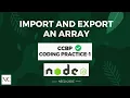 CCBP Node JS Coding Practice-1 Import and Export an Array by Need Coder