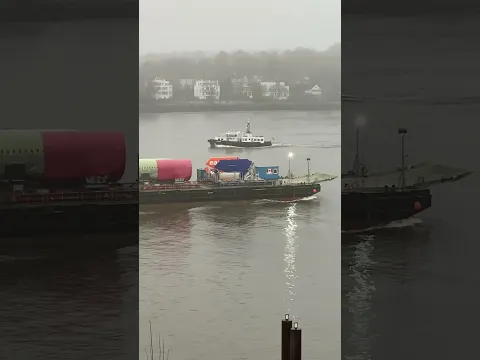 #Airplane parts floating down the Elbe River in #Hamburg #Germany #planespotting #airbus