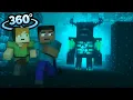 360 WARDEN vs Alex and Steve - Minecraft VR