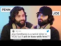 Penn Badgley Joe Goldberg Compete in a Compliment Battle Teen Vogue