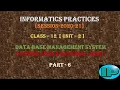 Cross Join Natural Join Database Management System SQL Queries Part-6 Class 12 IP 2020-21