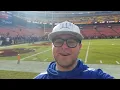 On the field pregame dream seats behind bench at FedEx Field Giants at Redskins Gameday Vlog 2019