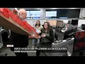 Mike Marshall hands out roses chocolate to the ladies of WDRB Mornings