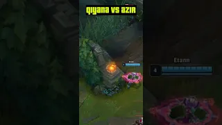 LEAGUE OF LEGENDS QIYANA VS AZIR (MID) SOLO KILL 2022 ???????? #shorts