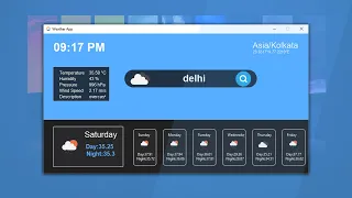 Create Weather Forecast App Using Python Weather API Python Tkinter Project