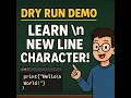 Dry Run in C Learn New Line Character n Easily with Example C Programming for Beginners