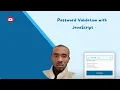 Password validation using JavaScript with appropriate regular expression