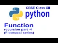 Function part 9 Fibonacci series using recursion