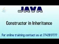 constructor in inheritance in java in hindi