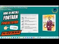 How to install FORTRAN - Microsoft Developer Studio