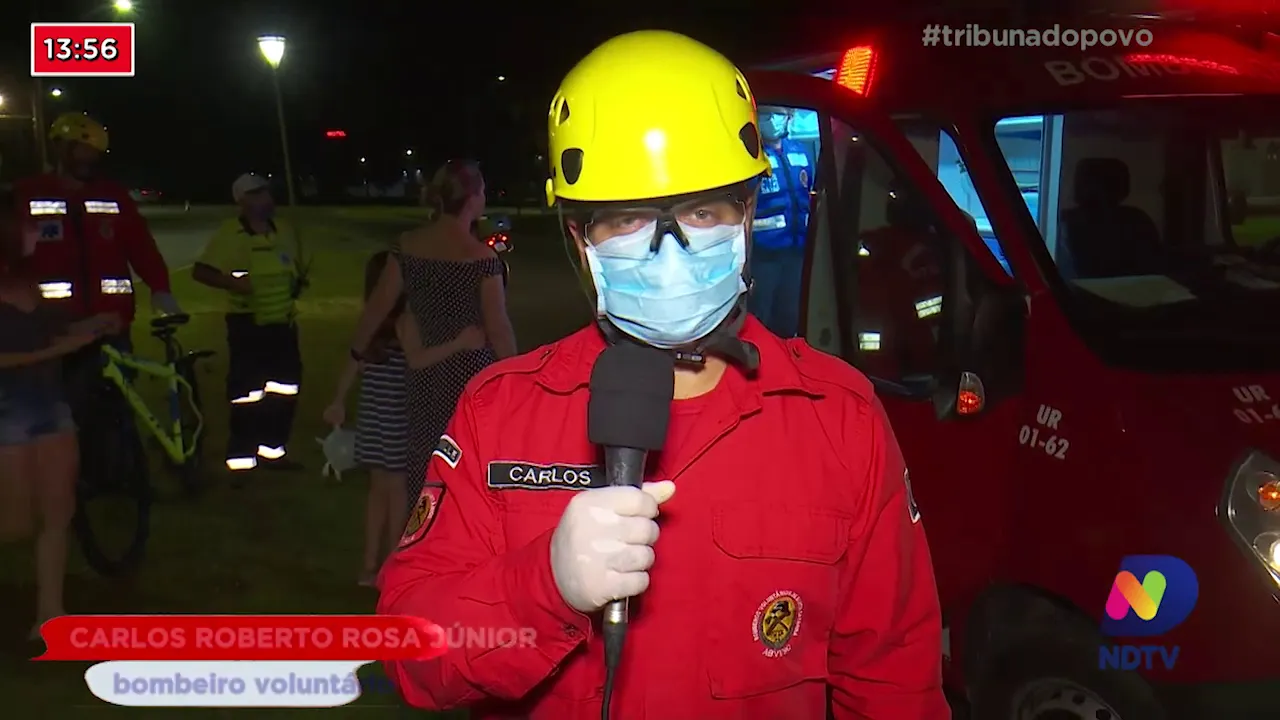 Acidente entre moto e bicicleta deixa dois feridos em Joinville