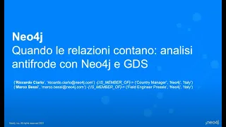 Thumbnail for Quando le relazioni contano: analisi antifrode con Neo4j e GDS video