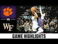 Clemson vs Wake Forest Game Highlights 2025-26 ACC Men s Basketball