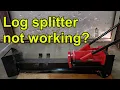 Log splitter not working How to fix add oil bleed Harbor Freight manual log splitter