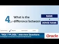 Oracle interview question Difference between Rank and Dense Rank