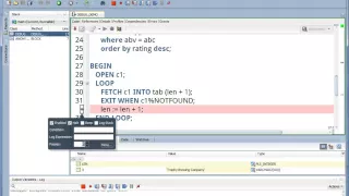Debugging with Oracle SQL Developer