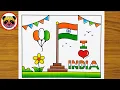 Independence Day Drawing Indian Flag Drawing 15 August Drawing How to Draw Independence Day