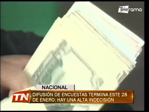 Difusión de encuestas termina este 28 de enero; hay una alta indecisión