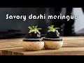 Savory dashi meringue bite