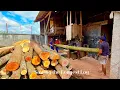 Download Lagu Wow, Amazing! The Skill of Sawing Long Wadang Wood with Accurate Speed