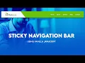 Sticky Navigation Bar On Scroll Using Vanilla Javascript Fixed Navbar on Scroll