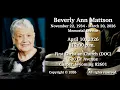 April 10 2026 - Beverly Ann Mattson Memorial